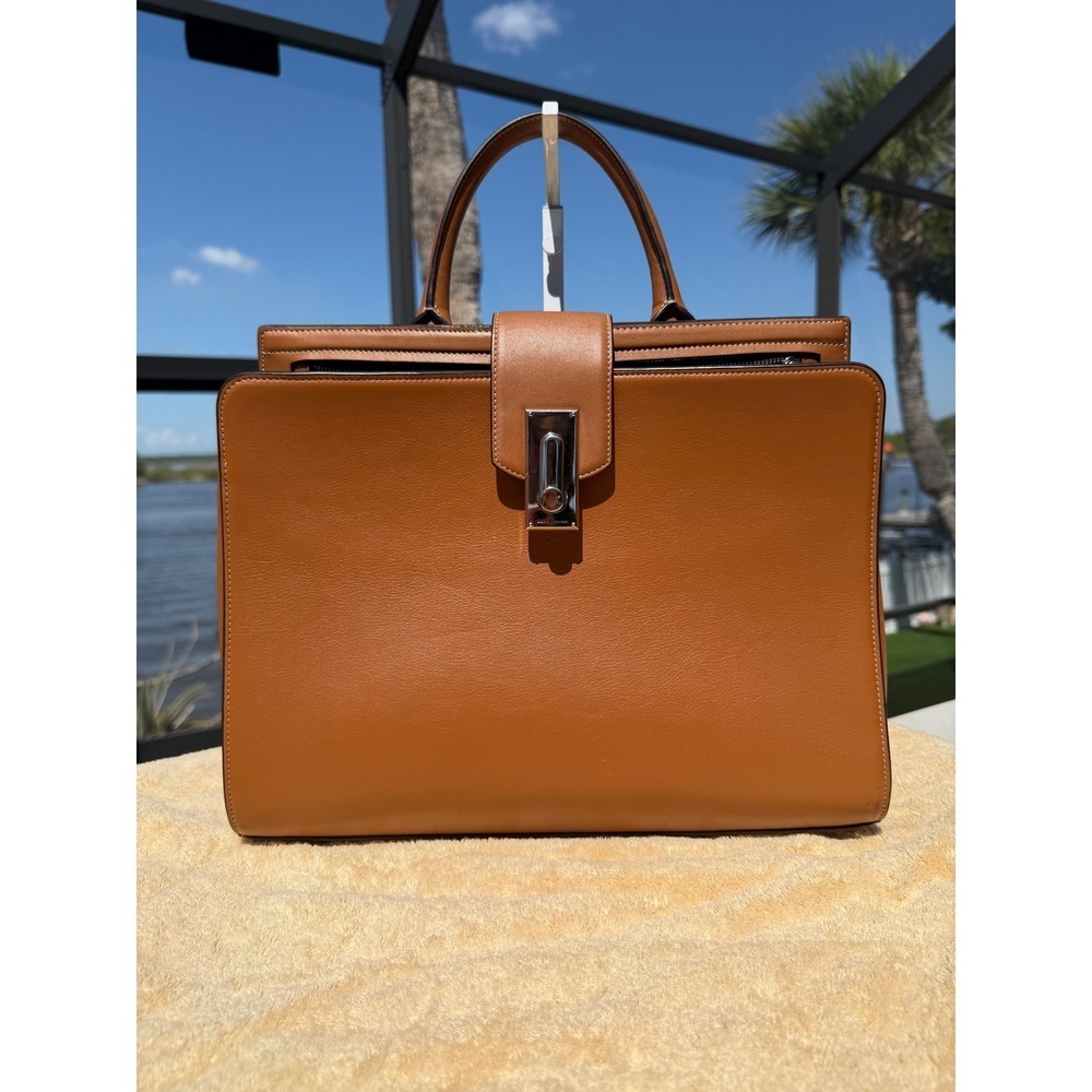 Marc Jacobs Large West End Shoulder Bag/Top Handle Satchel Tan Calfskin Leather